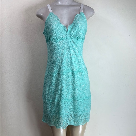 COSABELLA Dresses & Skirts - (T2) COSABELLA & Aqua Lace Slip Dress mini,Sz M